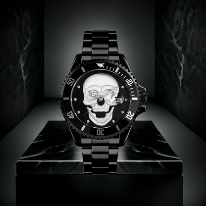Orologio con teschio Skull All Black 3D