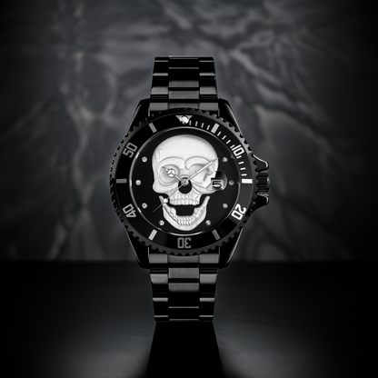 Orologio con teschio Skull All Black 3D