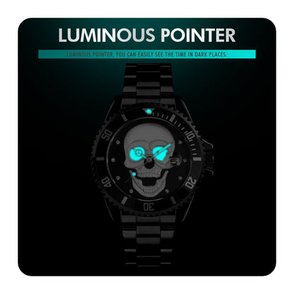 Orologio con teschio Skull Gold red 3D