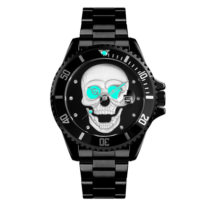 Orologio con teschio Skull All Black 3D