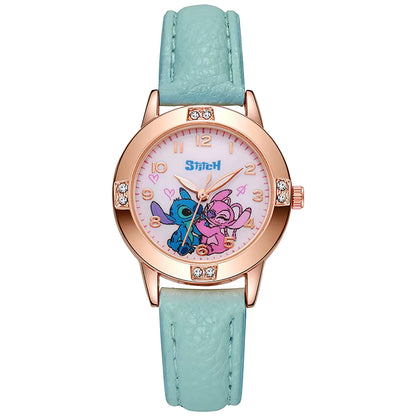 Orologio per bambini moda Fashion Cartoon Pattern Stitch Sky Blue