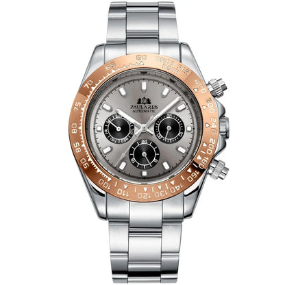 Orologio Automatico cronografo uomo Gray Dial