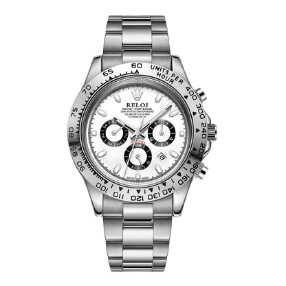 Orologio uomo cronografo multifunzione BIANCO