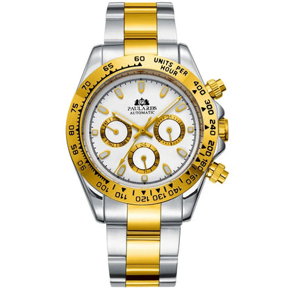 Orologio Automatico cronografo uomo Half-G White