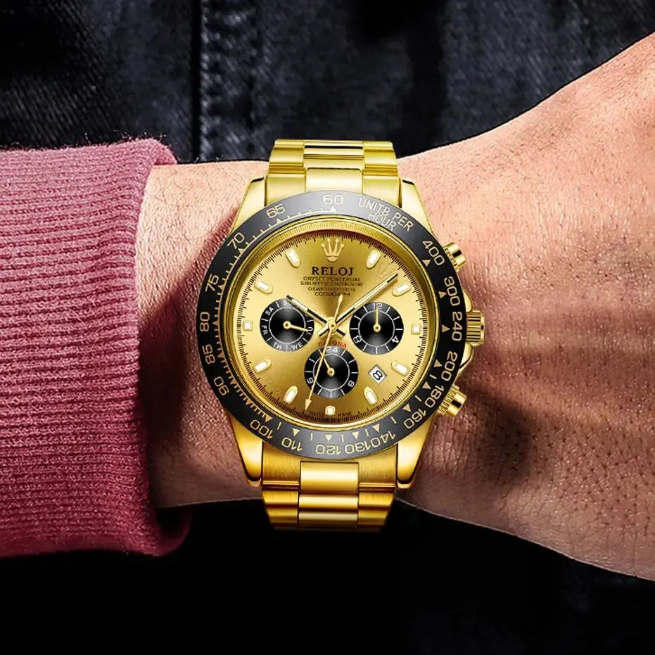 Orologio uomo cronografo multifunzione