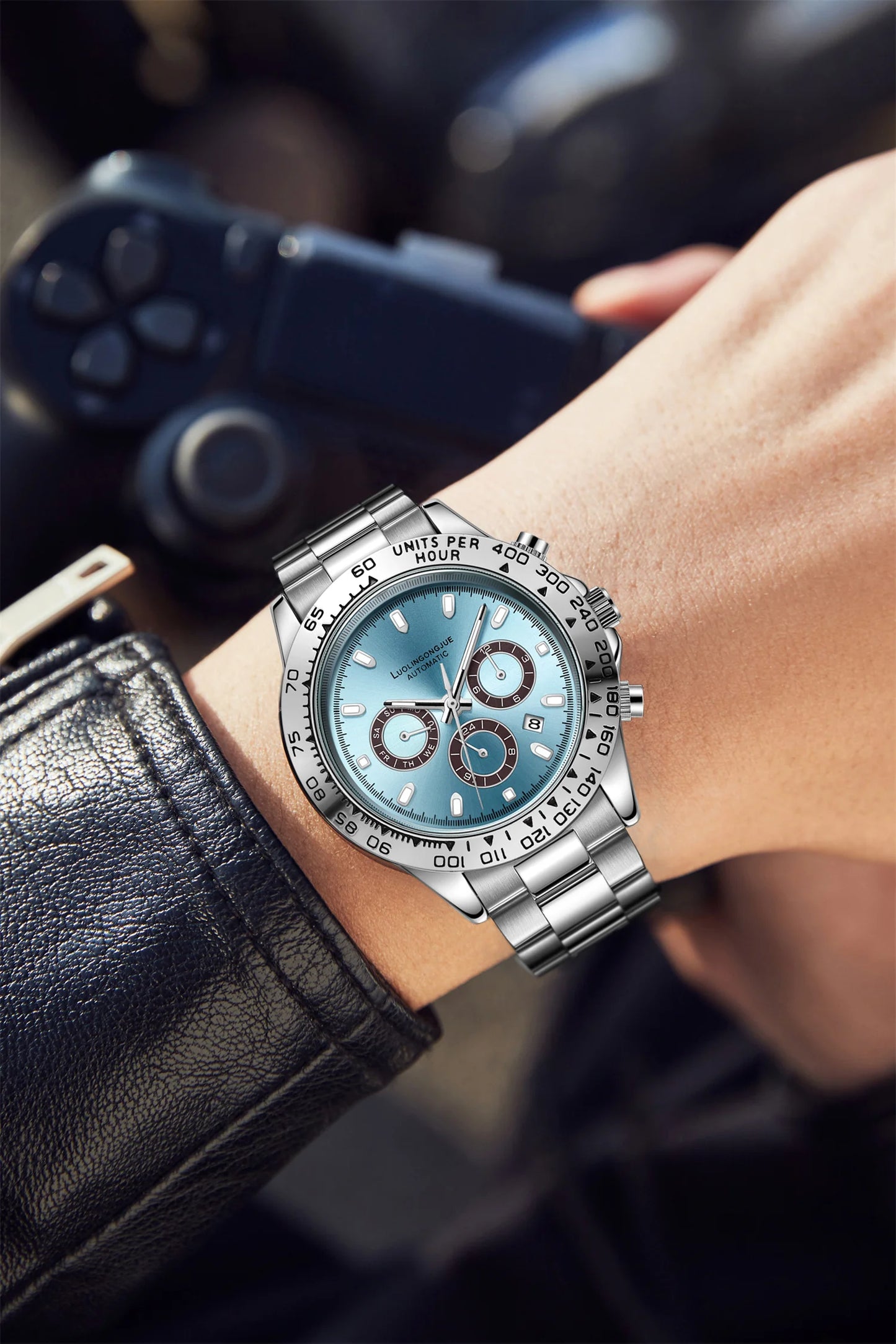 Orologio uomo cronografo multifunzione