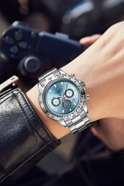 Orologio uomo cronografo multifunzione