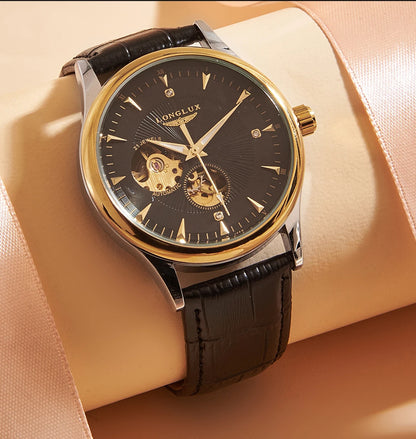 Orologio automatico meccanico elegante uomo