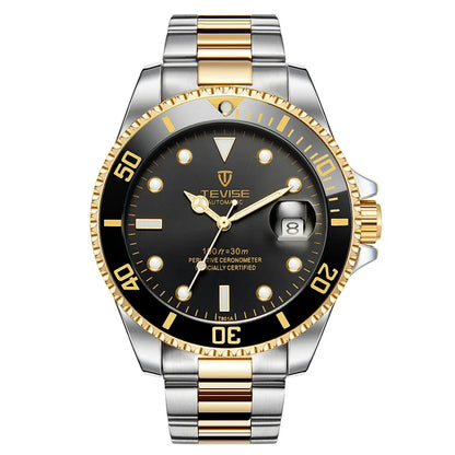 Orologio Automatico uomo mod. Submariner Gold silver black