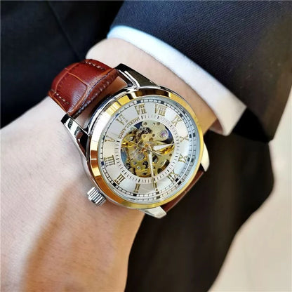 Orologio automatico meccanico uomo skeleton Elegante