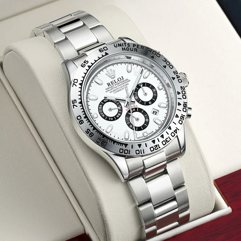 Orologio uomo cronografo multifunzione