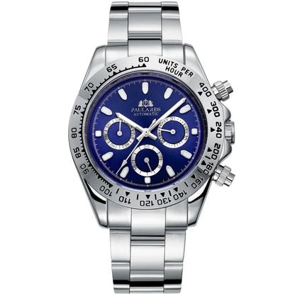 Orologio Automatico cronografo uomo Silver Blue