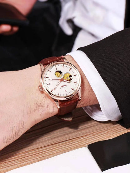 Orologio automatico meccanico elegante uomo