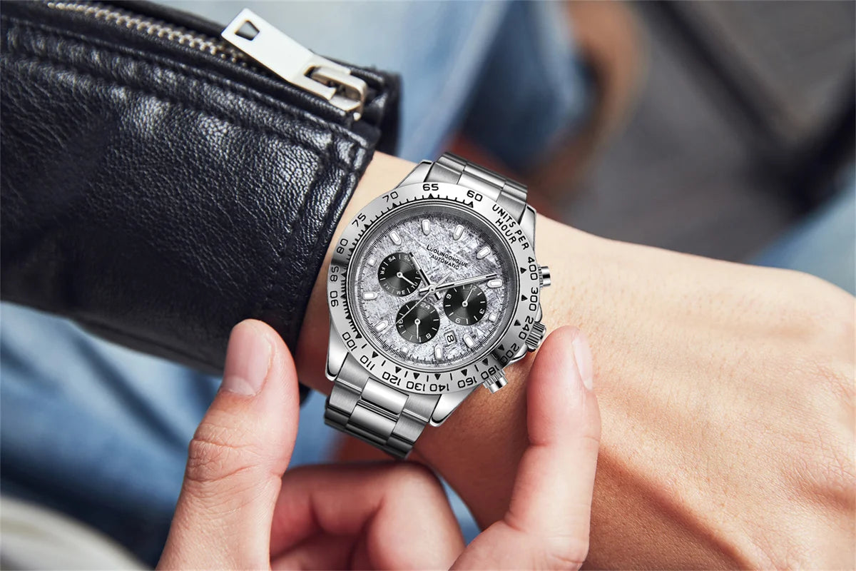 Orologio uomo cronografo multifunzione