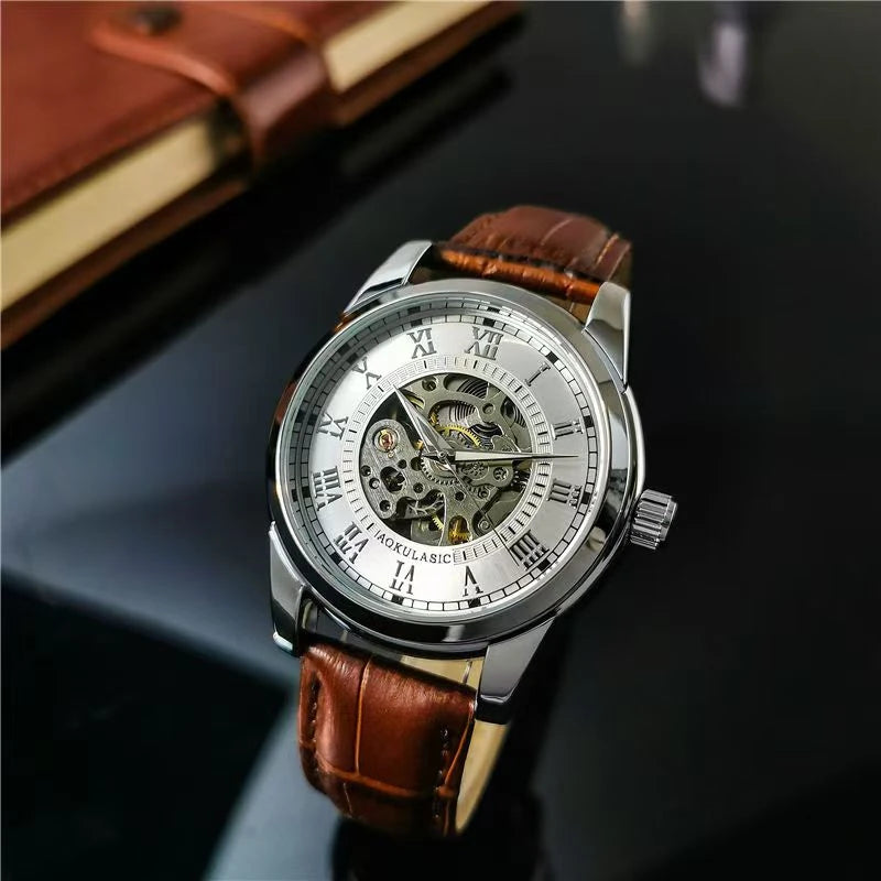 Orologio automatico meccanico uomo skeleton Elegante