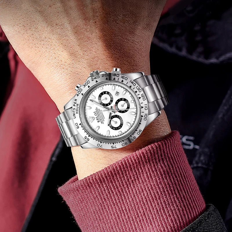 Orologio uomo cronografo multifunzione